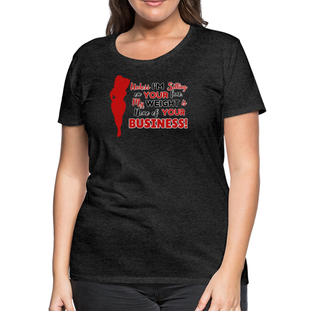 BENNETT PEACH "SITTING ON YOUR FACE" Women’s Premium T-Shirt - charcoal grey