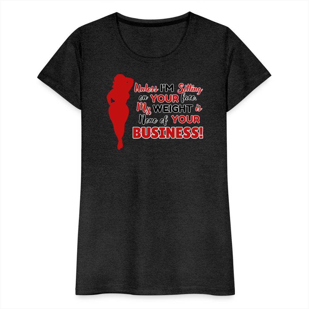 BENNETT PEACH "SITTING ON YOUR FACE" Women’s Premium T-Shirt - charcoal grey