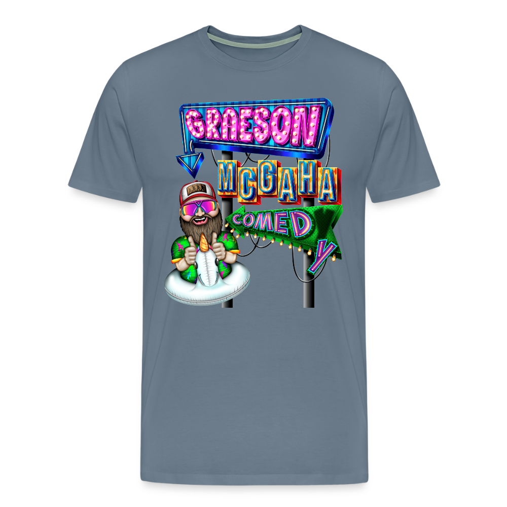 Unisex Graeson Mcgaha Comedy Men's Premium T-Shirt - steel blue