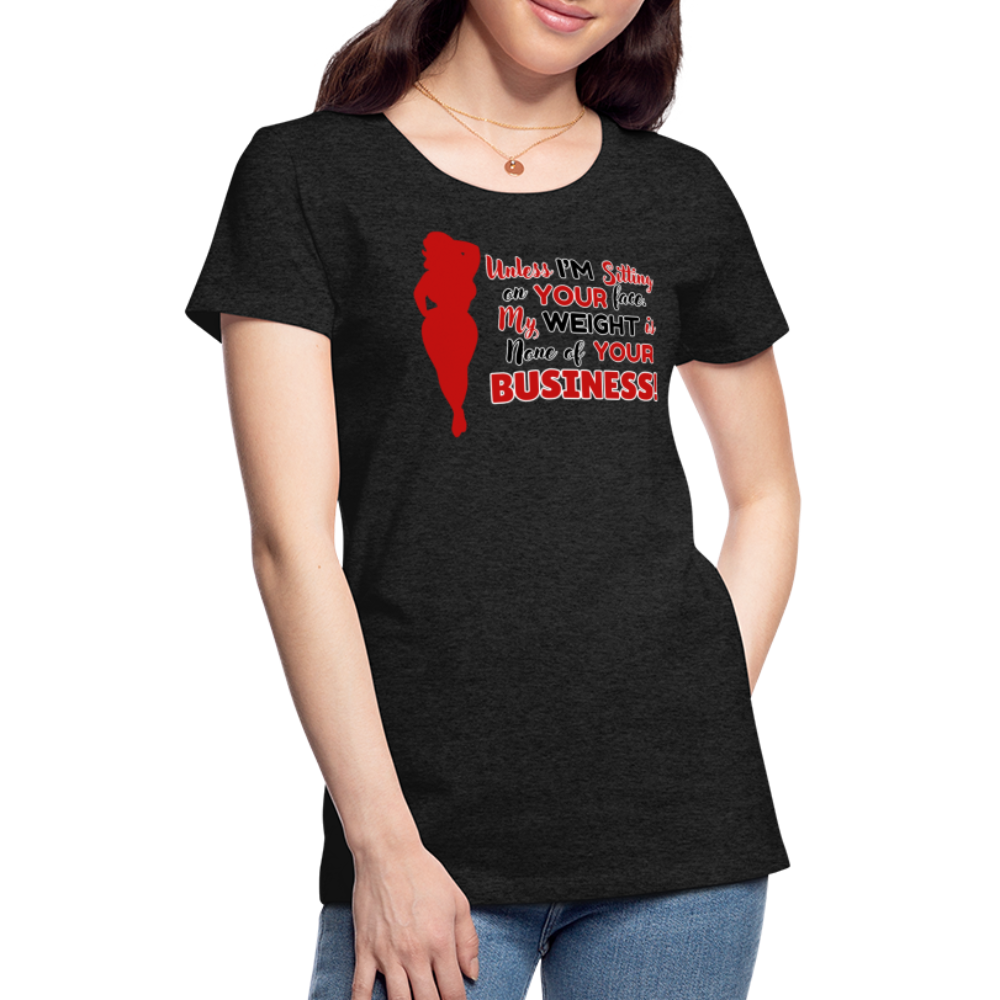BENNETT PEACH "SITTING ON YOUR FACE" Women’s Premium T-Shirt - charcoal grey