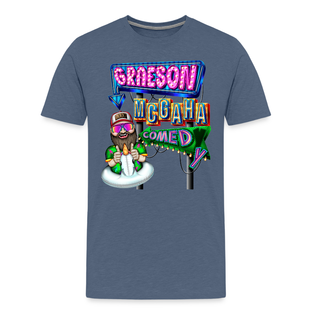 Unisex Graeson Mcgaha Comedy Men's Premium T-Shirt - heather blue