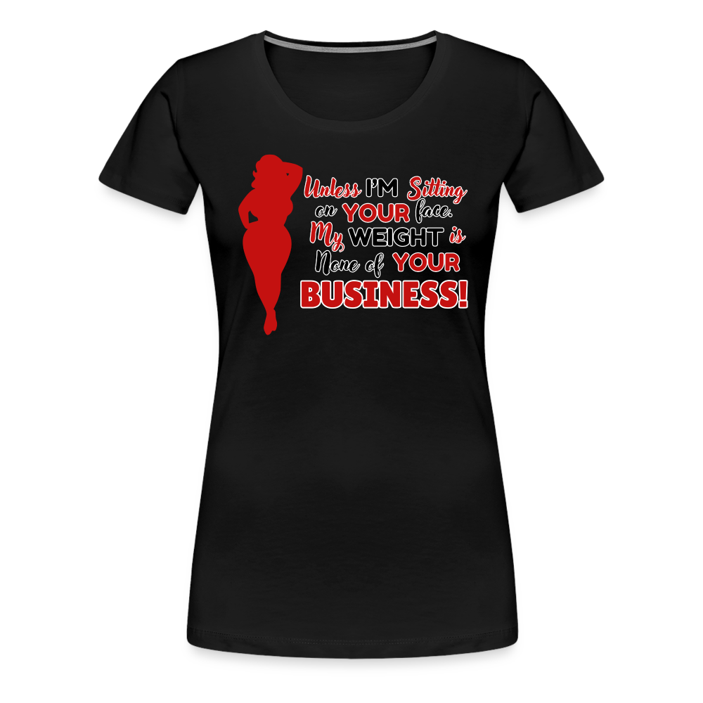 BENNETT PEACH "SITTING ON YOUR FACE" Women’s Premium T-Shirt - black