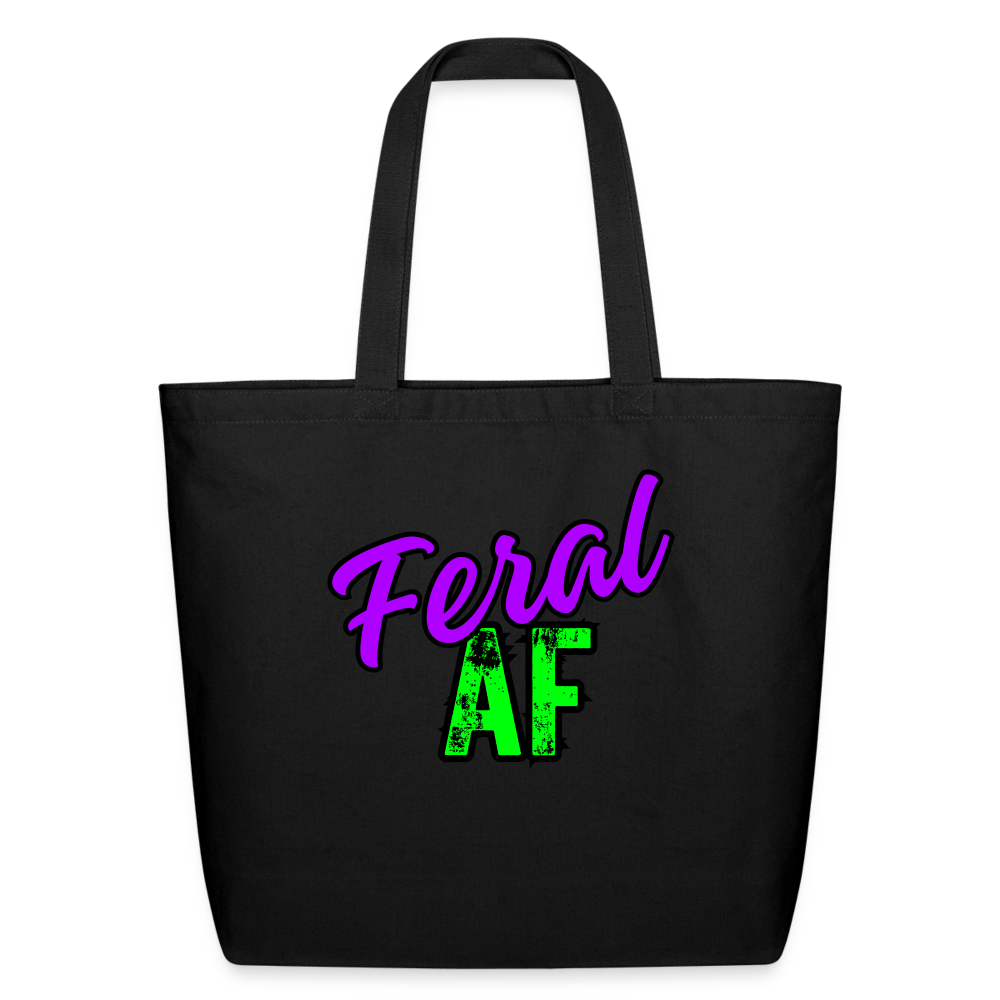 FERAL AF Eco-Friendly Cotton Tote - black