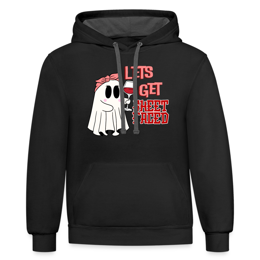 BENNETT PEACH SHEETFACED Contrast Hoodie - black/asphalt