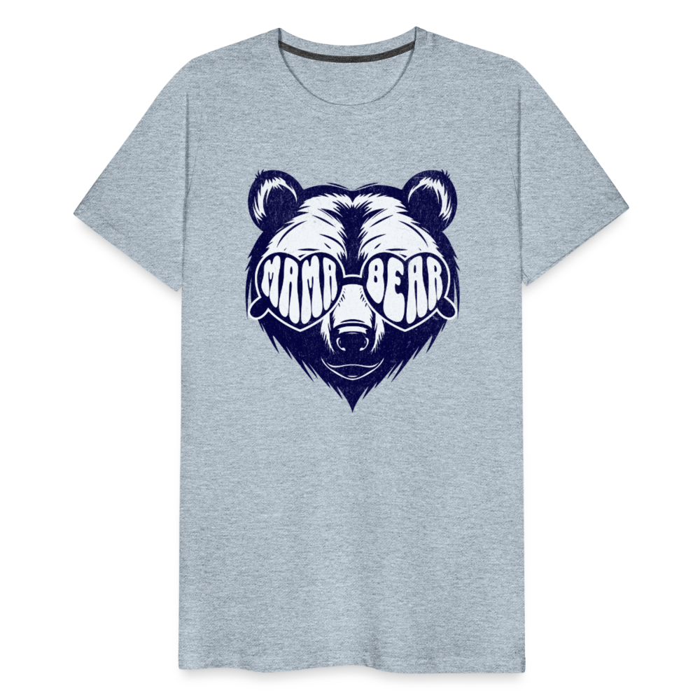 MAMA BEAR UNISEX Premium T-Shirt - heather ice blue