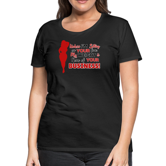 BENNETT PEACH "SITTING ON YOUR FACE" Women’s Premium T-Shirt - black