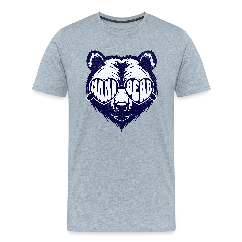 MAMA BEAR UNISEX Premium T-Shirt - heather ice blue