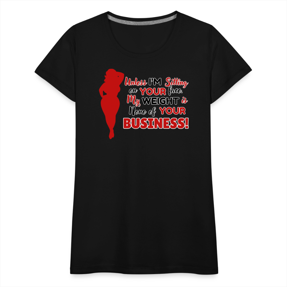 BENNETT PEACH "SITTING ON YOUR FACE" Women’s Premium T-Shirt - black