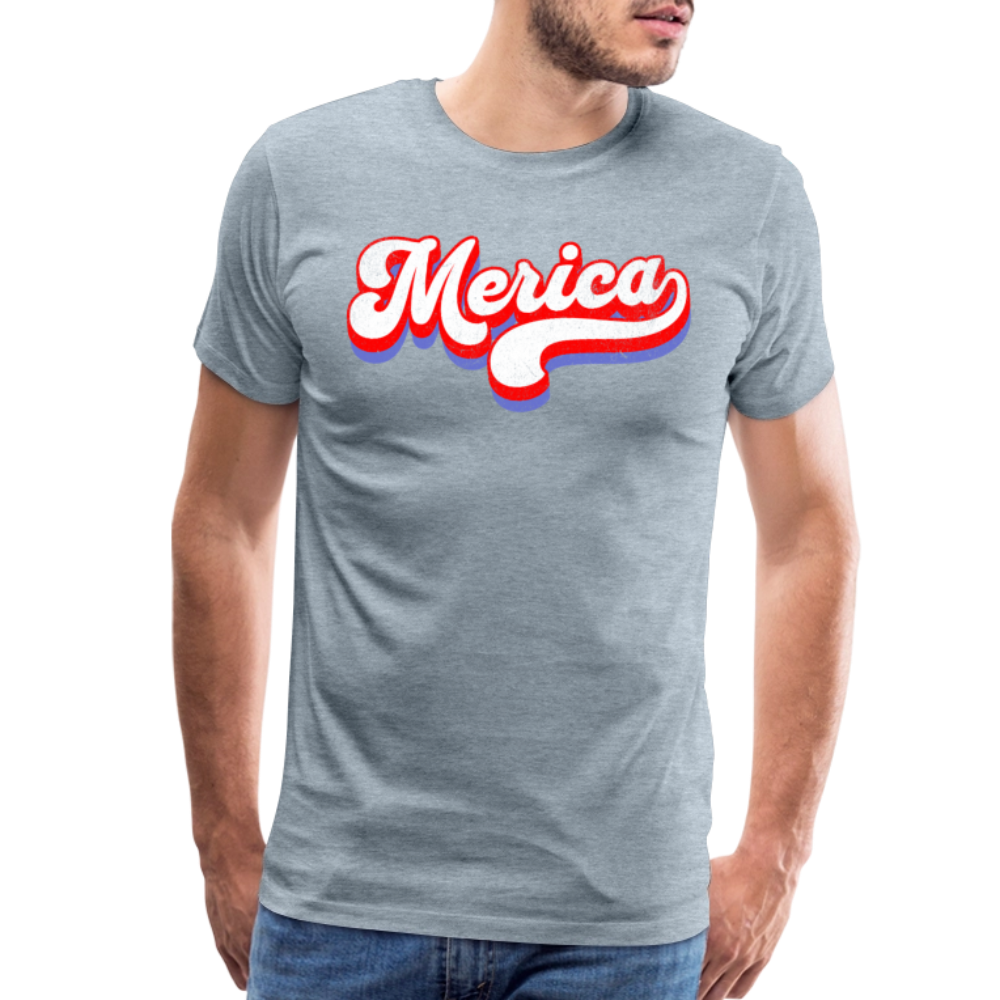 MERICA Men's Premium T-Shirt - heather ice blue