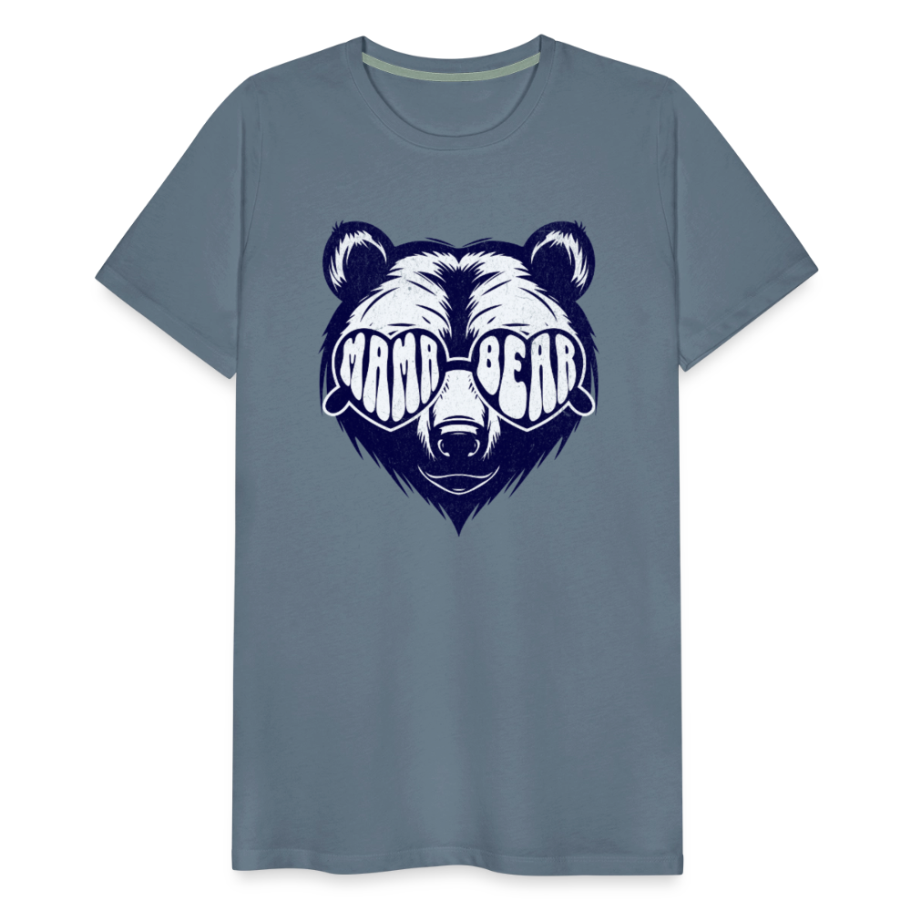 MAMA BEAR UNISEX Premium T-Shirt - steel blue