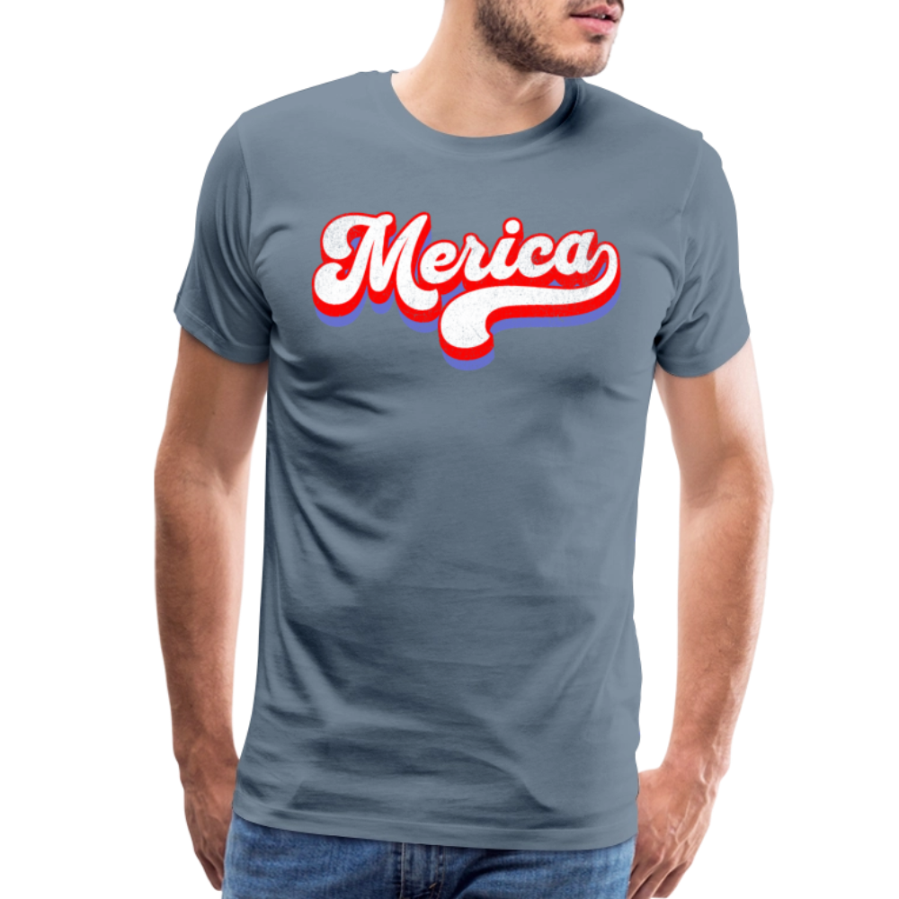 MERICA Men's Premium T-Shirt - steel blue