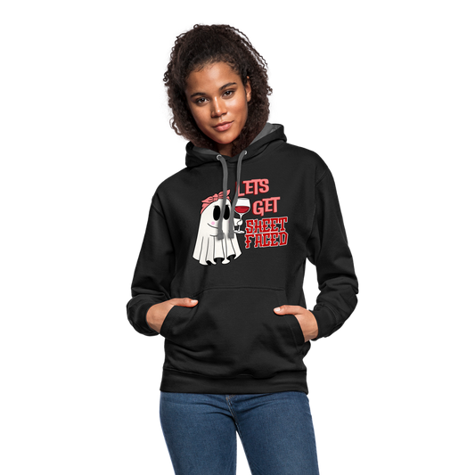 BENNETT PEACH SHEETFACED Contrast Hoodie - black/asphalt