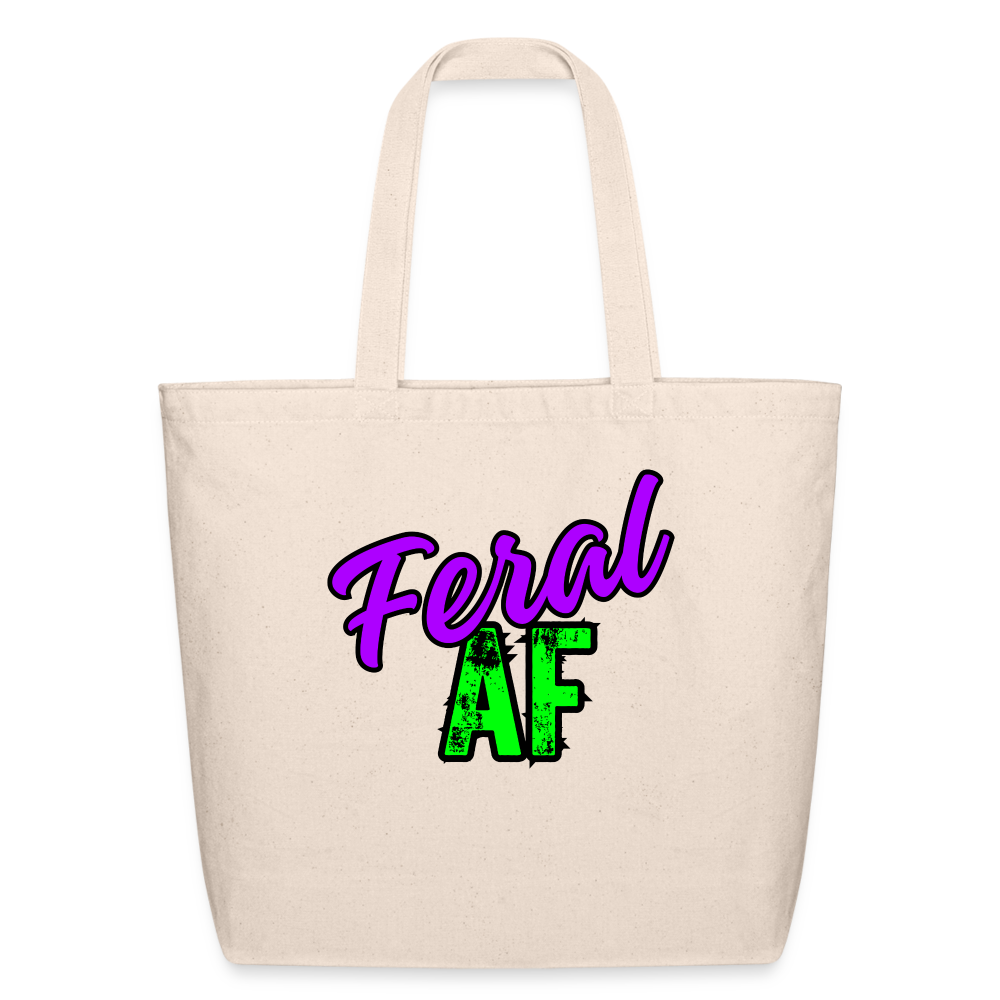 FERAL AF Eco-Friendly Cotton Tote - natural
