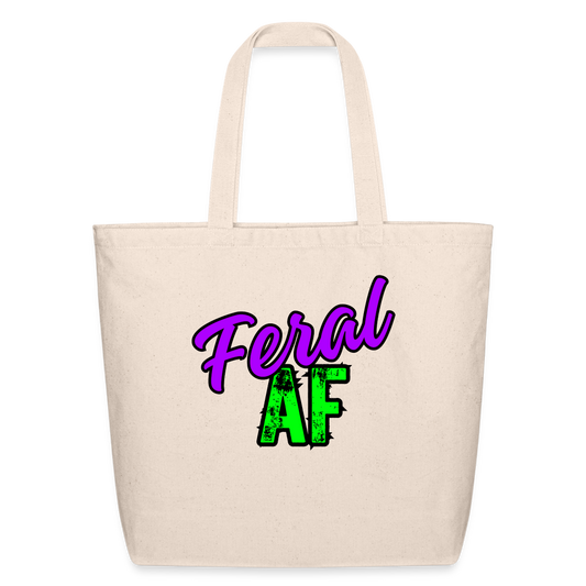 FERAL AF Eco-Friendly Cotton Tote - natural