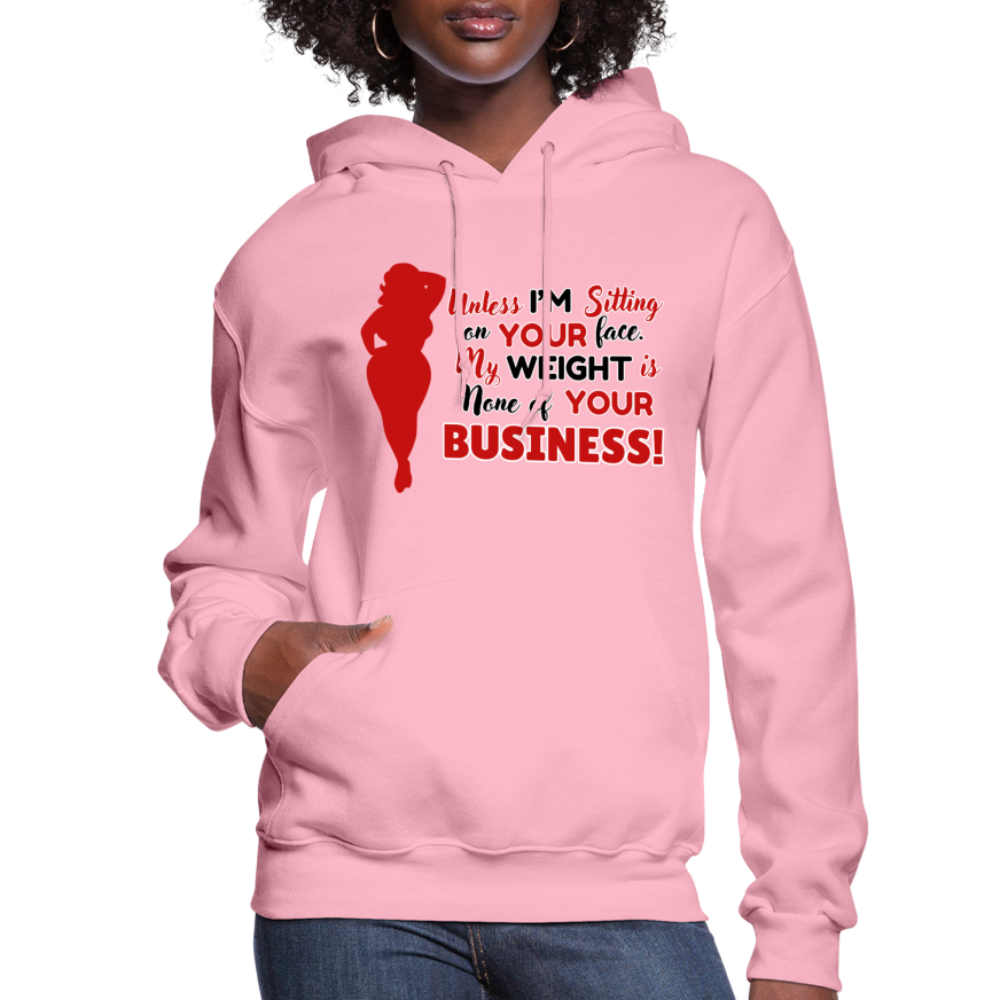 BENNETT PEACH SITTING ON YOUR FACE Women's Hoodie - classic pink