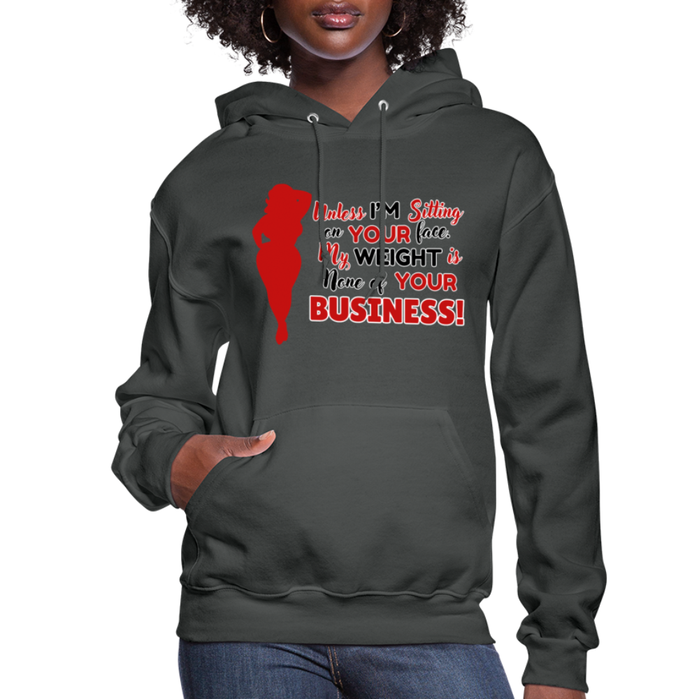 BENNETT PEACH SITTING ON YOUR FACE Women's Hoodie - asphalt