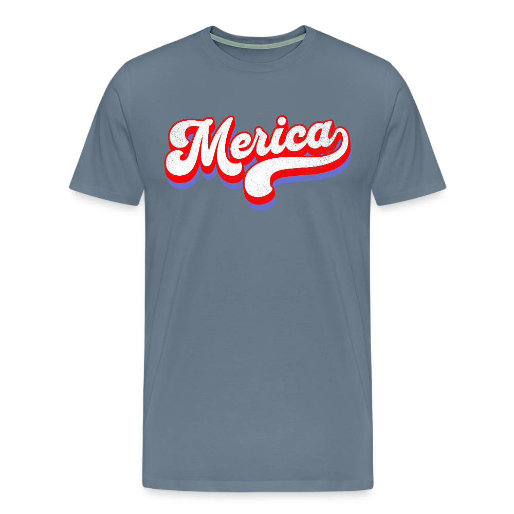 MERICA Men's Premium T-Shirt - steel blue