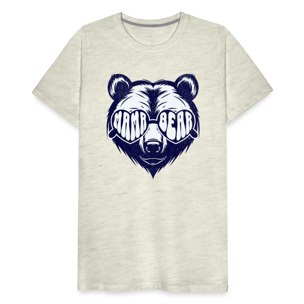 MAMA BEAR UNISEX Premium T-Shirt - heather oatmeal