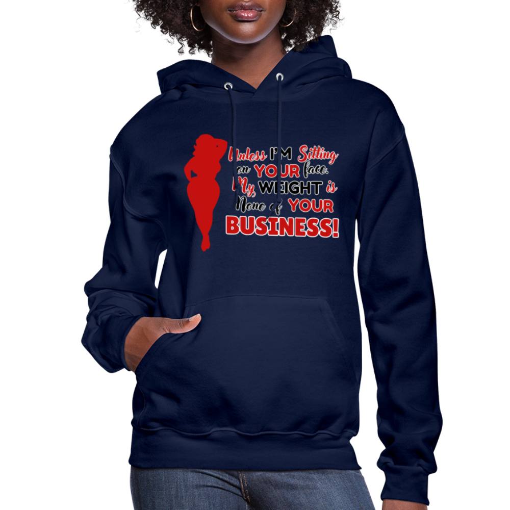 BENNETT PEACH SITTING ON YOUR FACE Women's Hoodie - navy