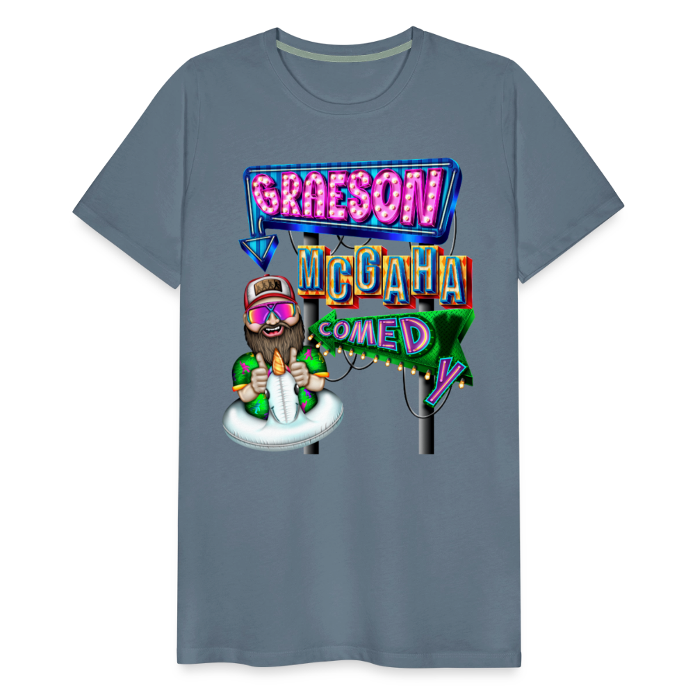 Unisex Graeson Mcgaha Comedy Men's Premium T-Shirt - steel blue