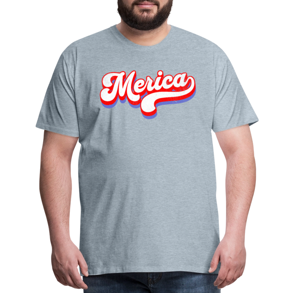 MERICA Men's Premium T-Shirt - heather ice blue