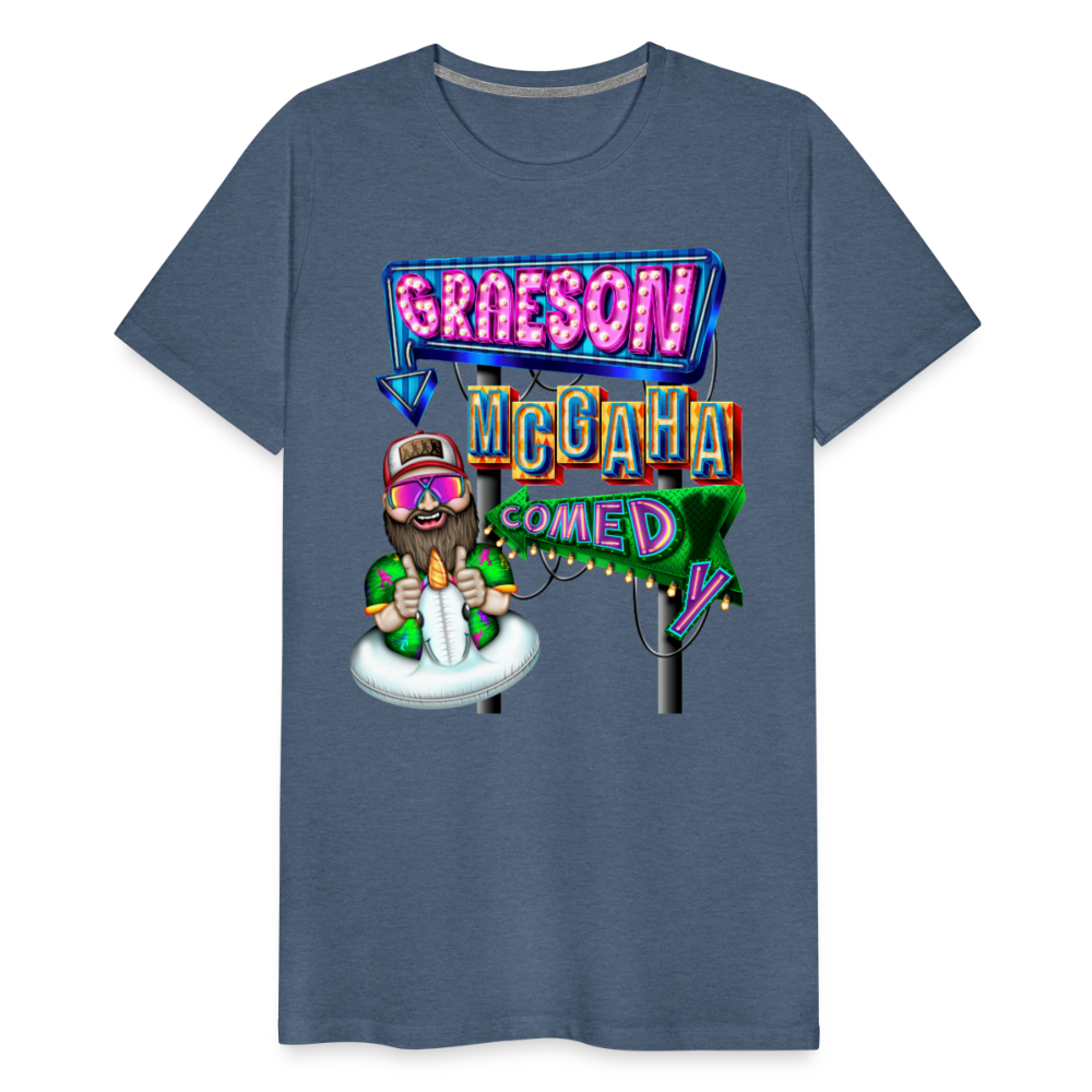 Unisex Graeson Mcgaha Comedy Men's Premium T-Shirt - heather blue