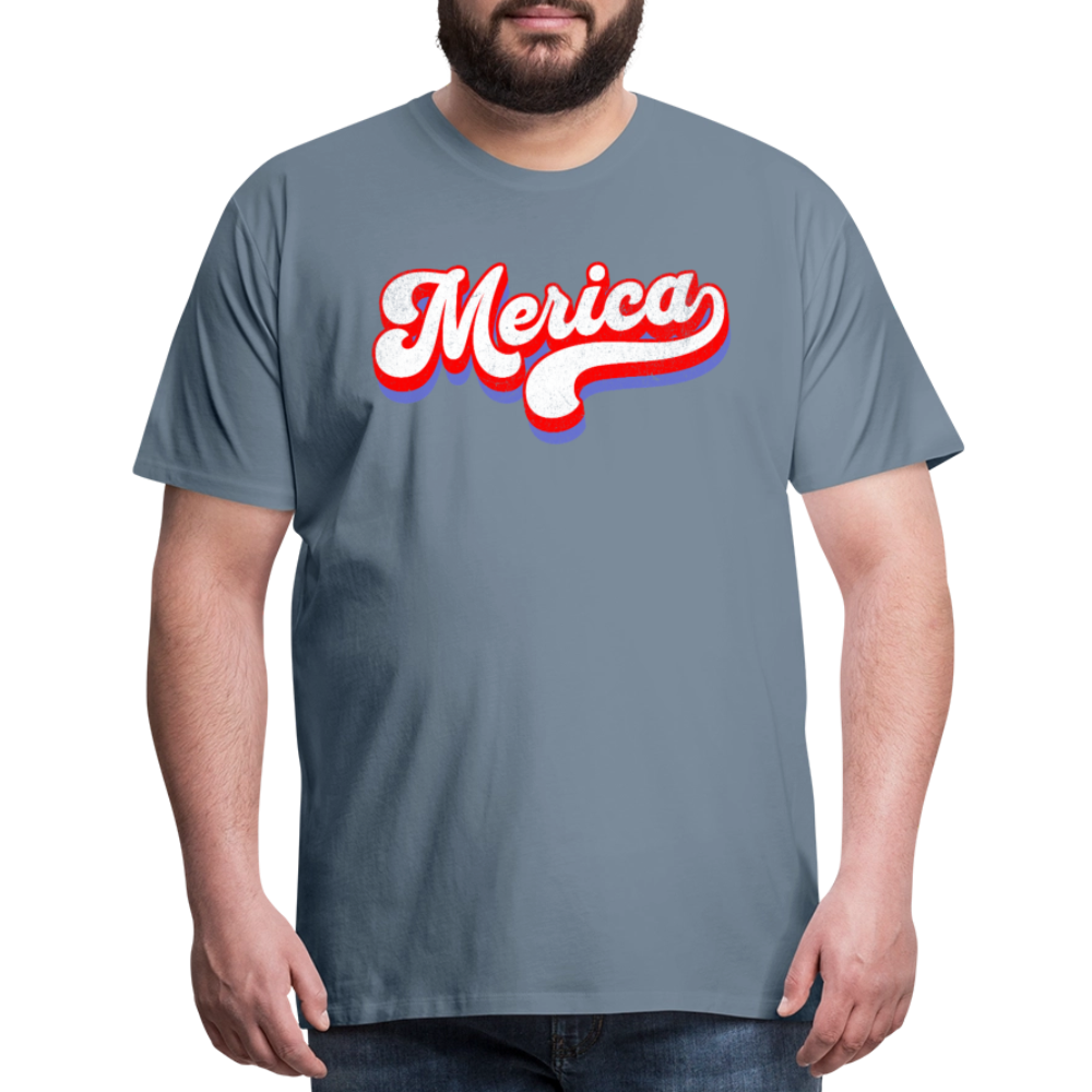 MERICA Men's Premium T-Shirt - steel blue