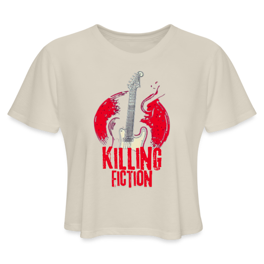 BENNETT PEACH "KILLING FICTION" Women's Cropped T-Shirt - dust