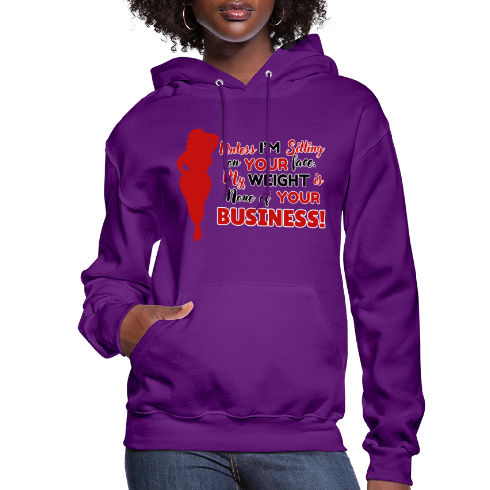 BENNETT PEACH SITTING ON YOUR FACE Women's Hoodie - purple