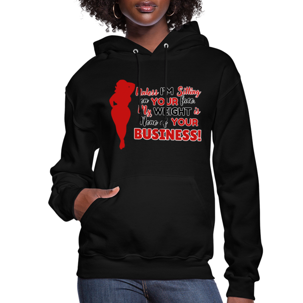 BENNETT PEACH SITTING ON YOUR FACE Women's Hoodie - black