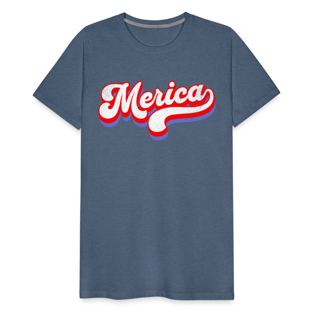 MERICA Men's Premium T-Shirt - heather blue