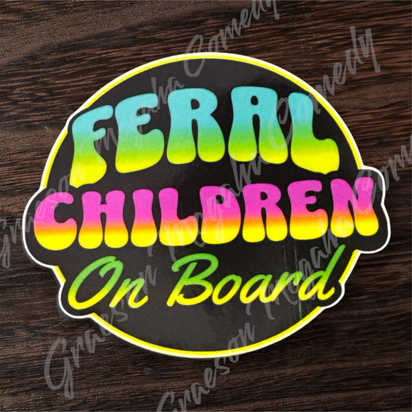 Feral Children on Board Sticker #13