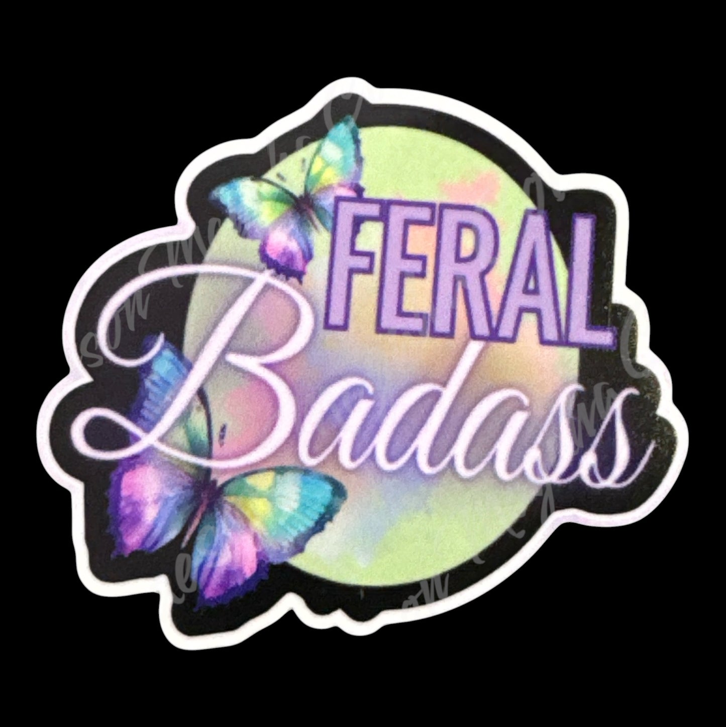 Feral Badass 3.2x3in Sticker #8