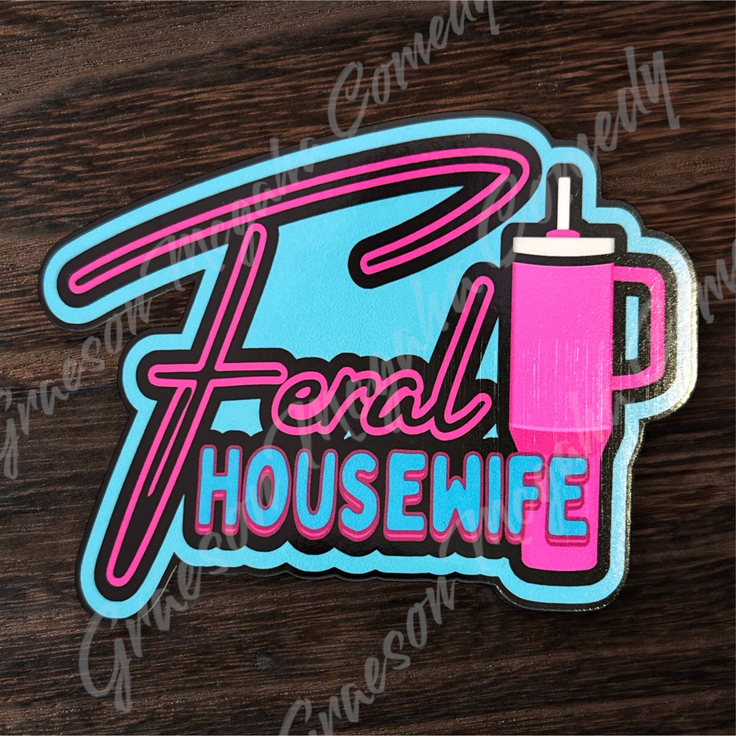 Feral Housewife Cup Sticker #3