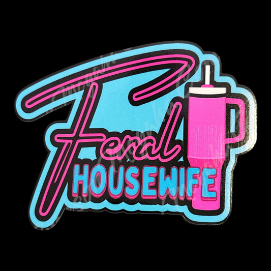 Feral Housewife Cup Sticker #3