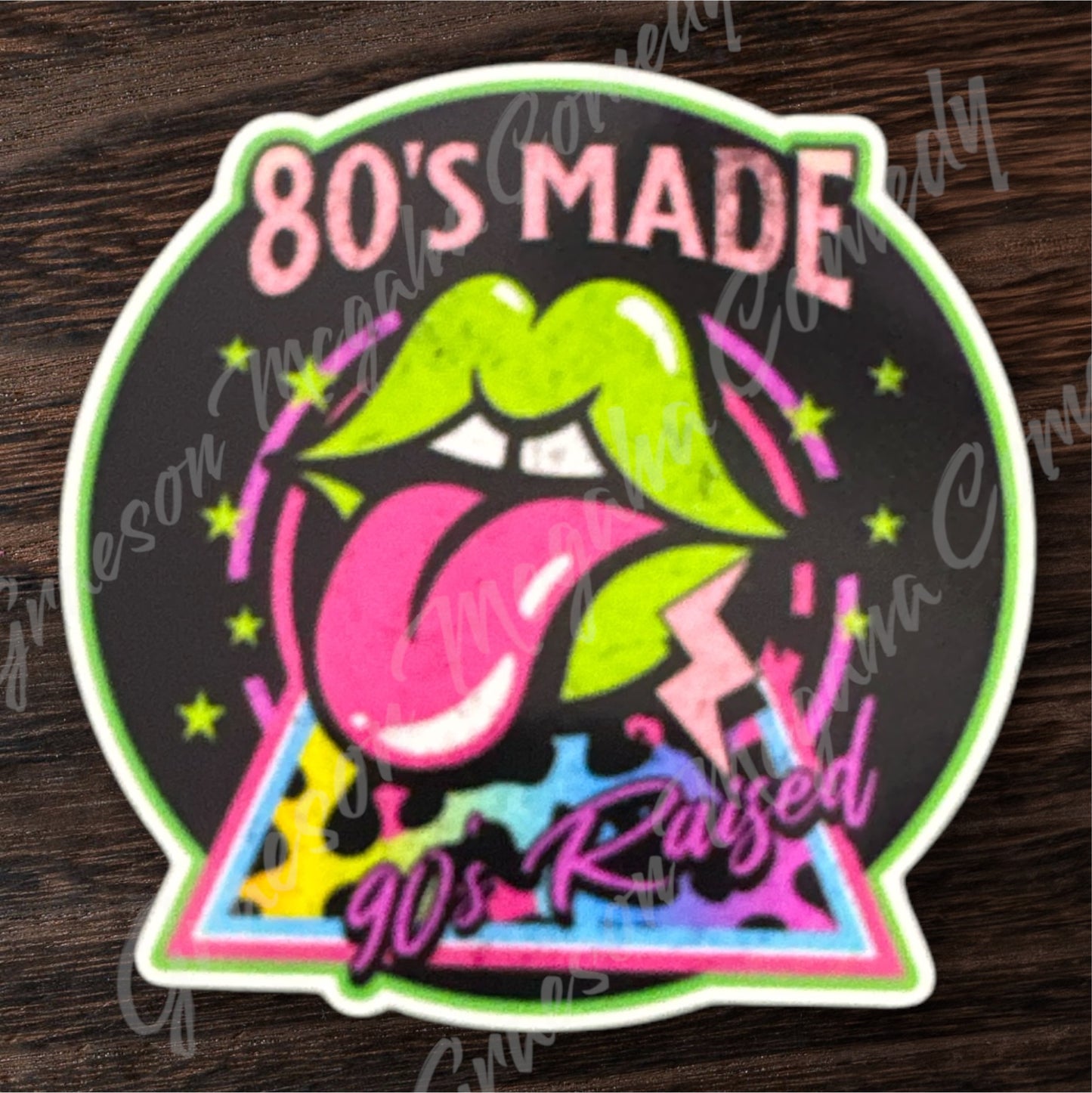 80s Made 90s Raised Sticker 3.1x3in #58