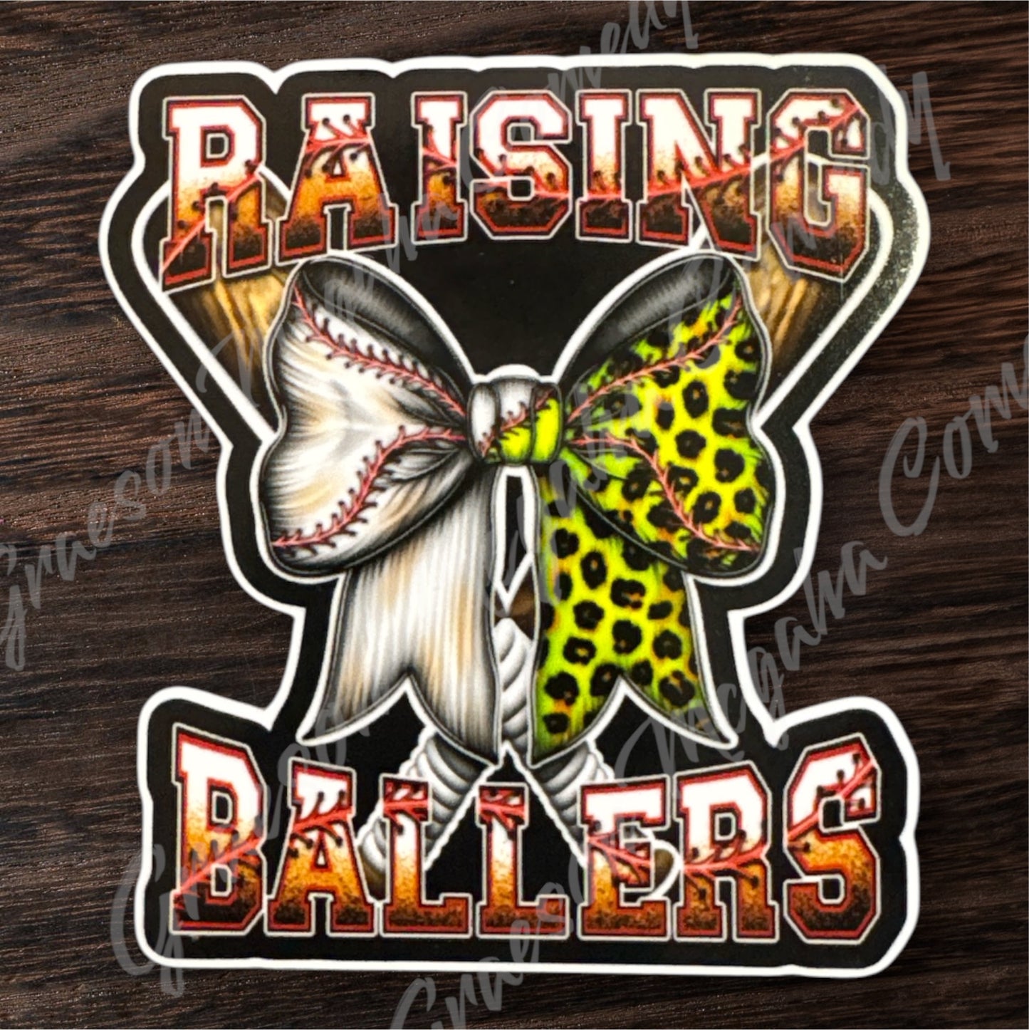 Lacey's Design- Raising Ballers 3.25x3.5in Sticker #144