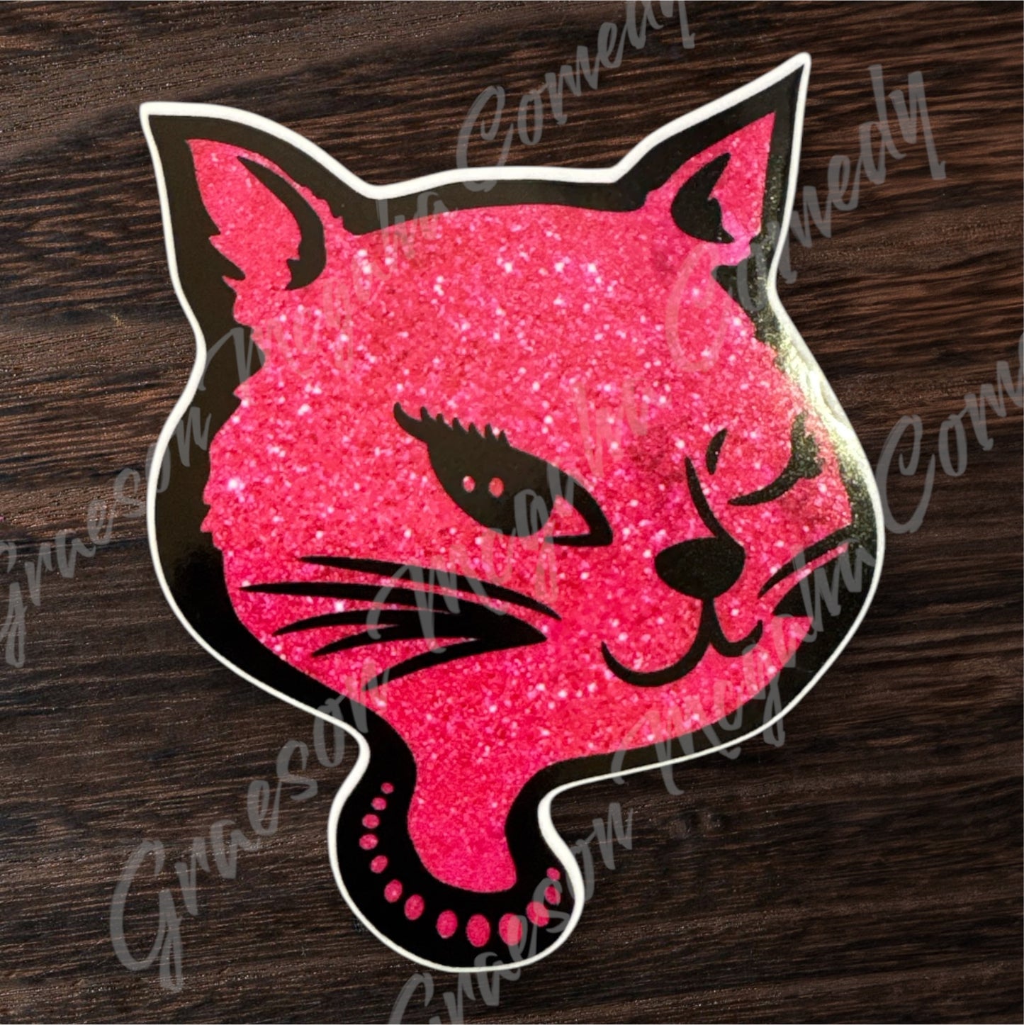 Nostalgic Cat 2.75x3.5in Sticker #129
