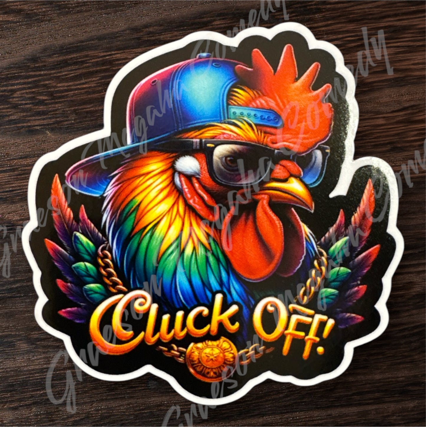 Cluck Off 3.2x3.2in Sticker #128