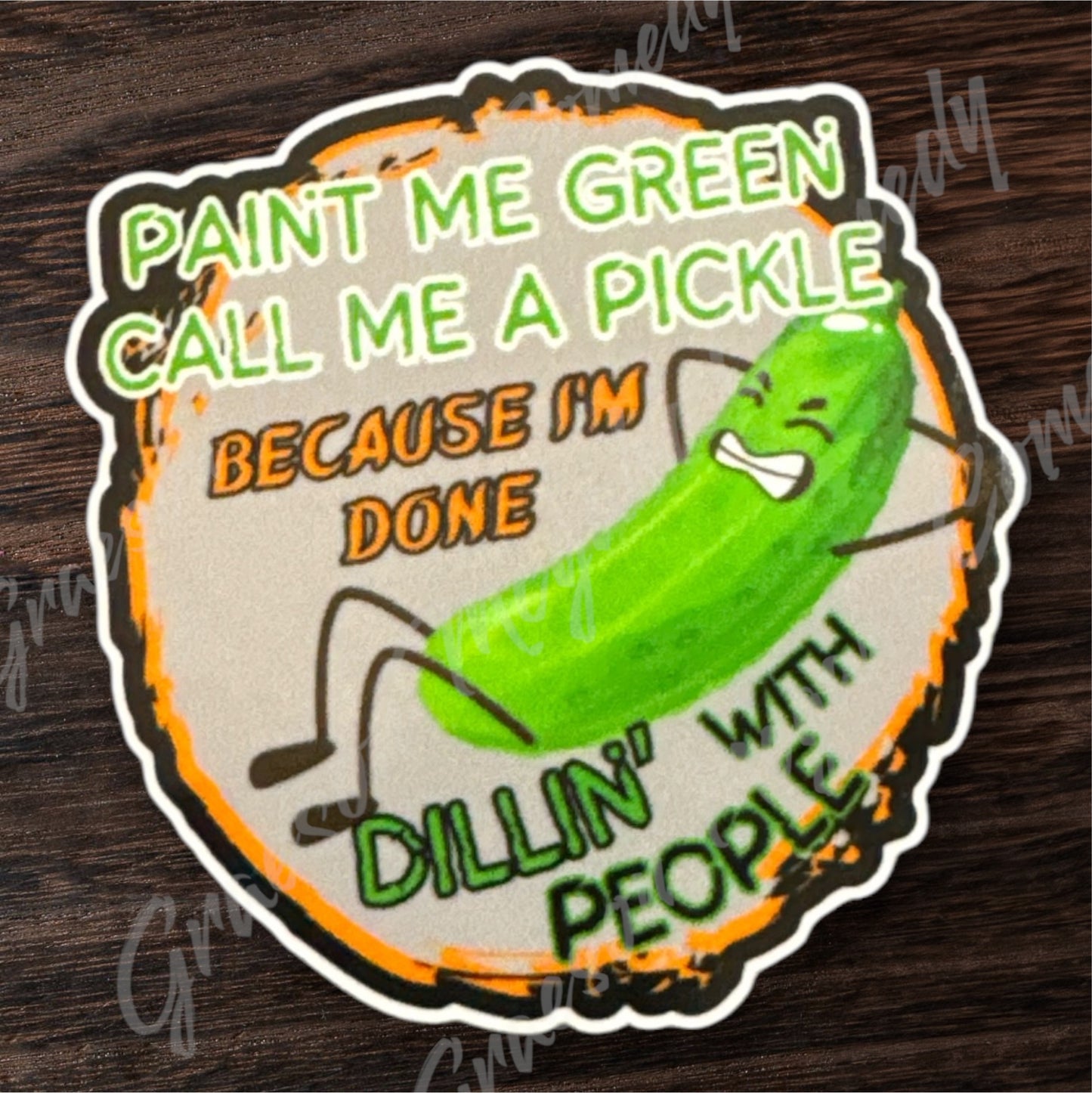Dill Pickle 2.75x3in Sticker #127