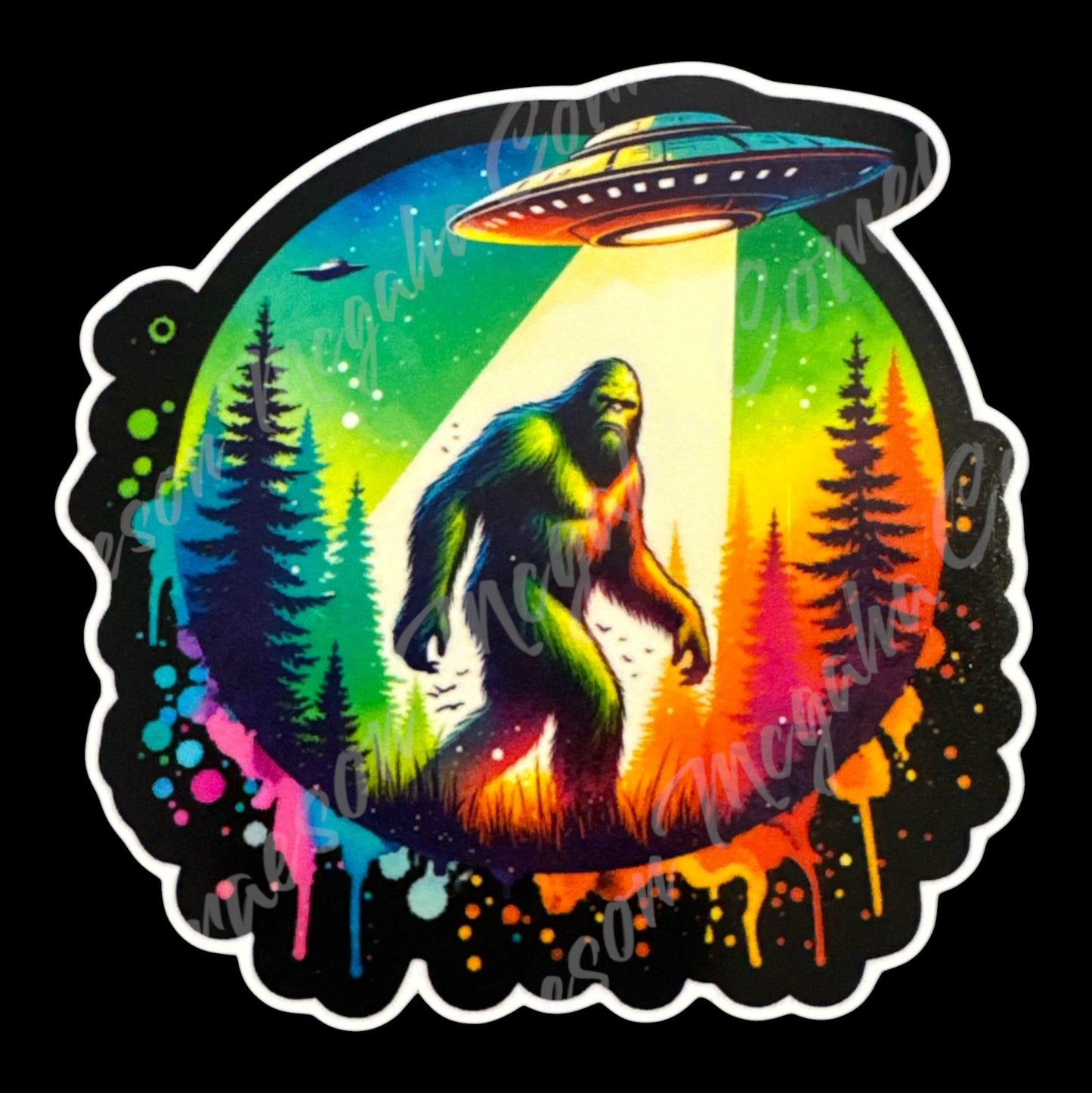 Bigfoot Colorful 3.2x3.2in Sticker #104