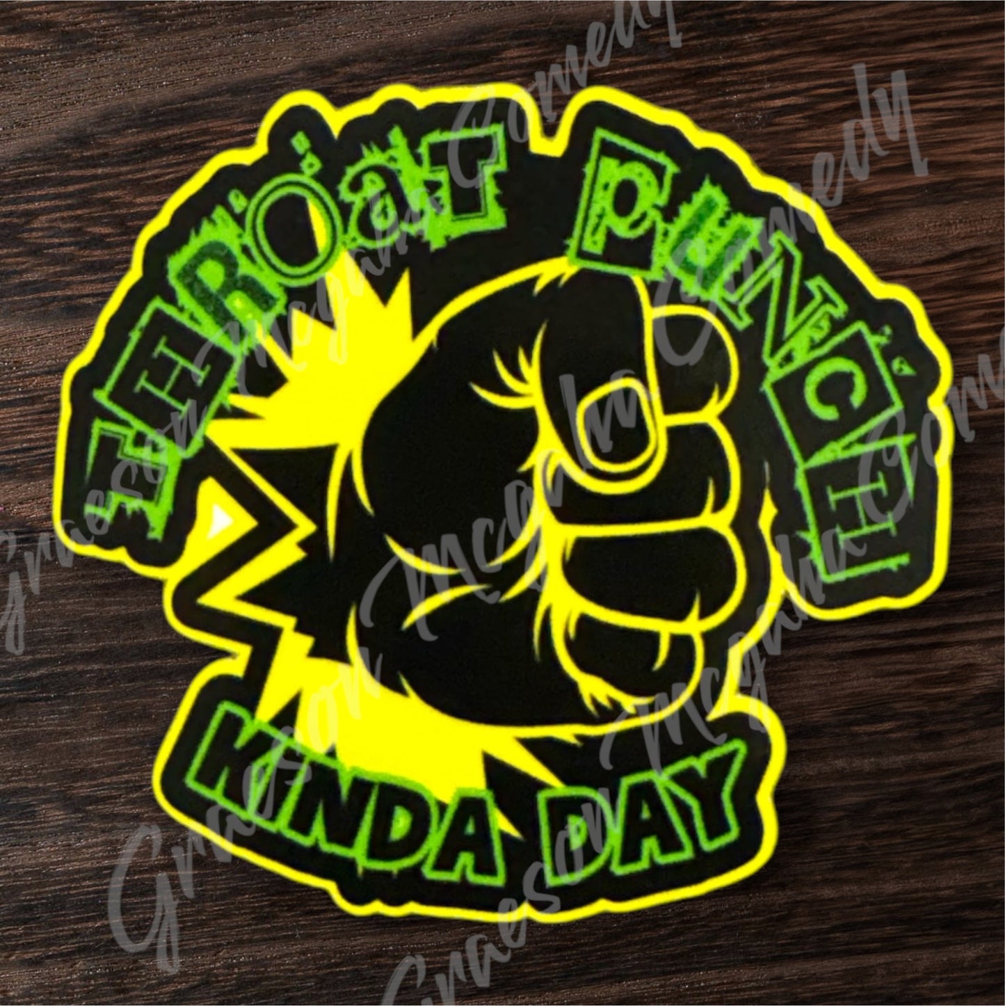 Throat Punch 3.2x3in Sticker #73