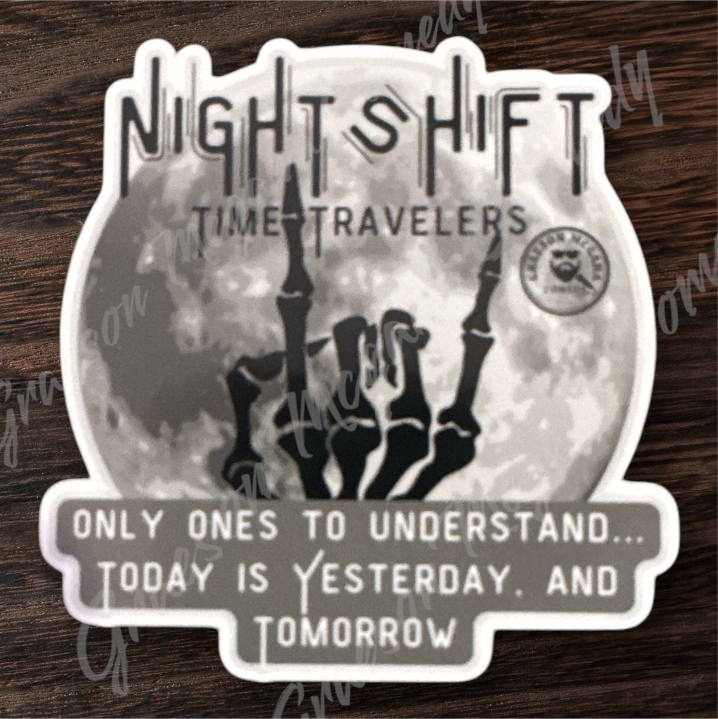 Night Shift Hand 3.25x3.25in Sticker #72