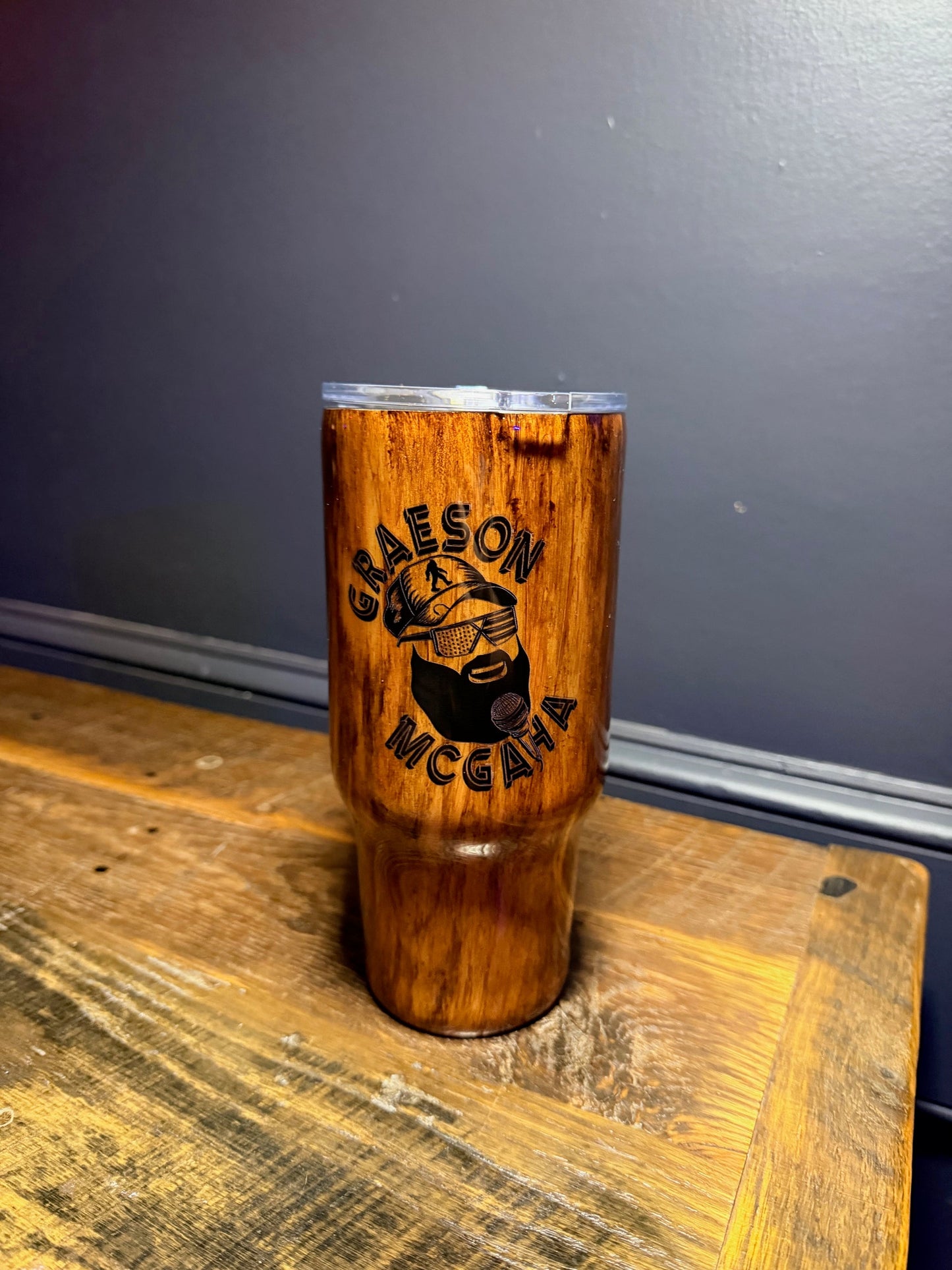 Graeson McGaha Logo 24oz WOODGRAIN Tumbler