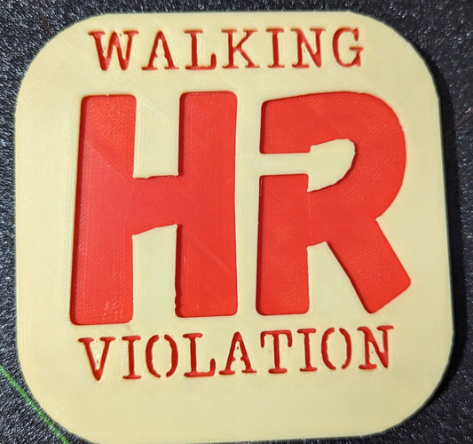 Walking HR Violation Engraved Coasters *PICK YOUR COLOR*