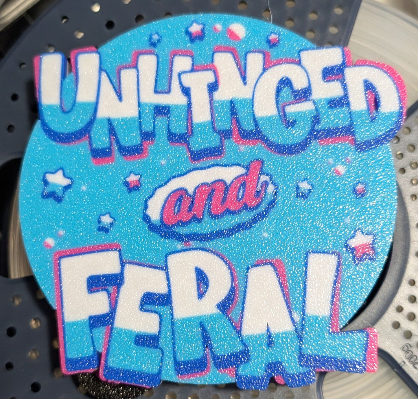 Feral and Unhinged Keychain
