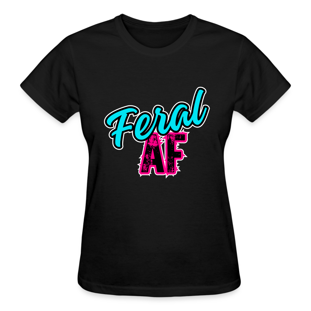 FERAL AF Ultra Cotton Ladies T-Shirt - black