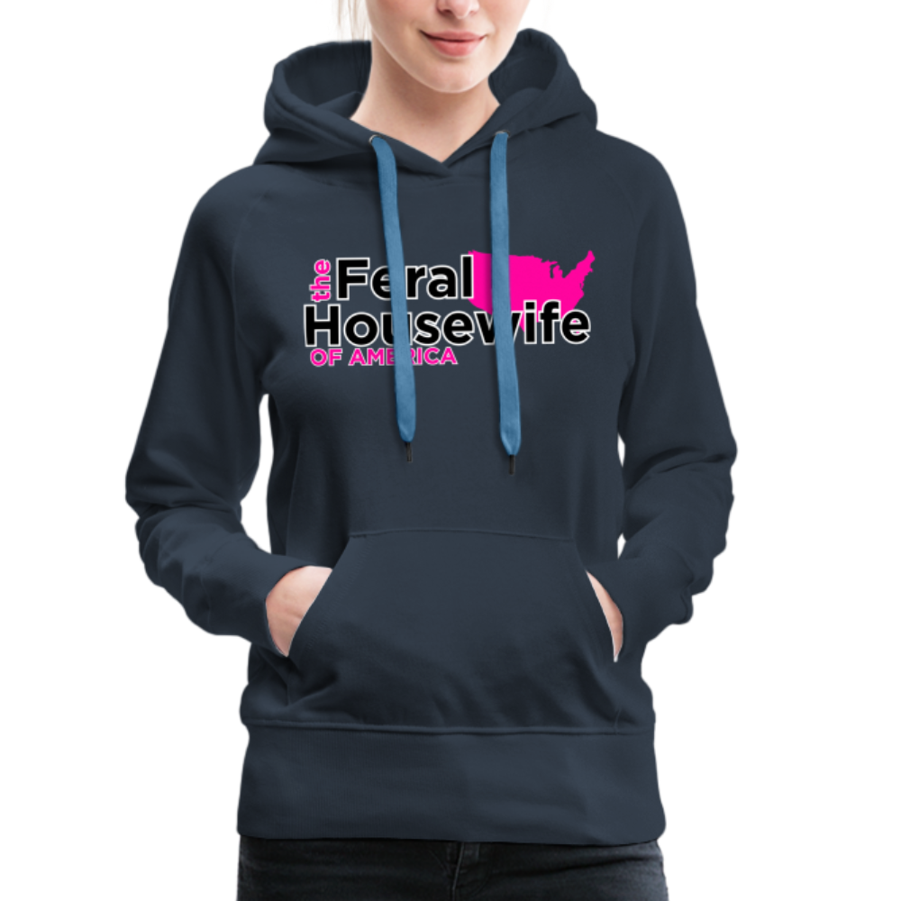 FERAL HOUSEWIFE Women’s Premium Hoodie - navy