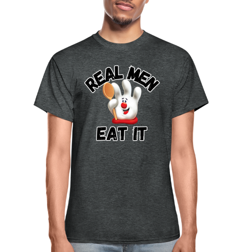 REAL MEN EAT IT Ultra Cotton Adult T-Shirt - deep heather