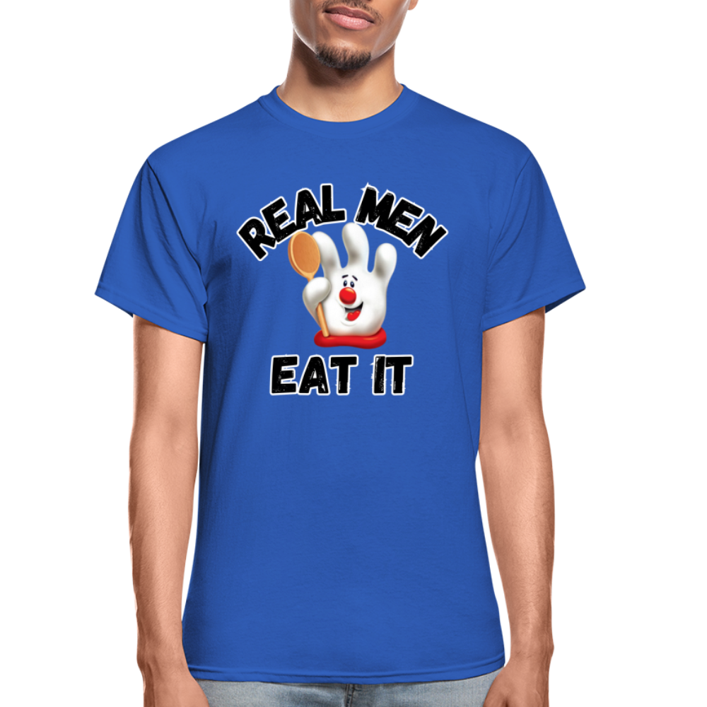 REAL MEN EAT IT Ultra Cotton Adult T-Shirt - royal blue